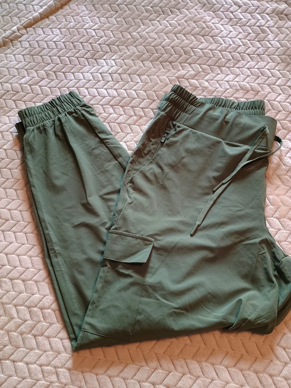 Olive Green Cargo Joggers